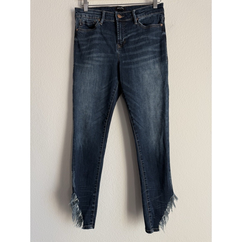 DEAR JOHN Gisele Women's Size 29‎ High Waisted Skinny Button Fly Jeans Raw Hem - Picture 3 of 11
